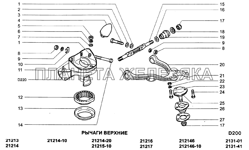 Рычаги верхние ВАЗ-21213-214i